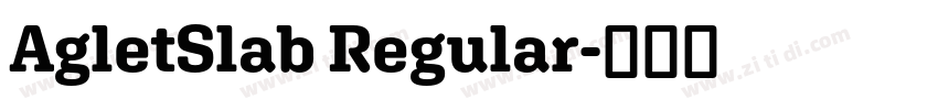 AgletSlab Regular字体转换